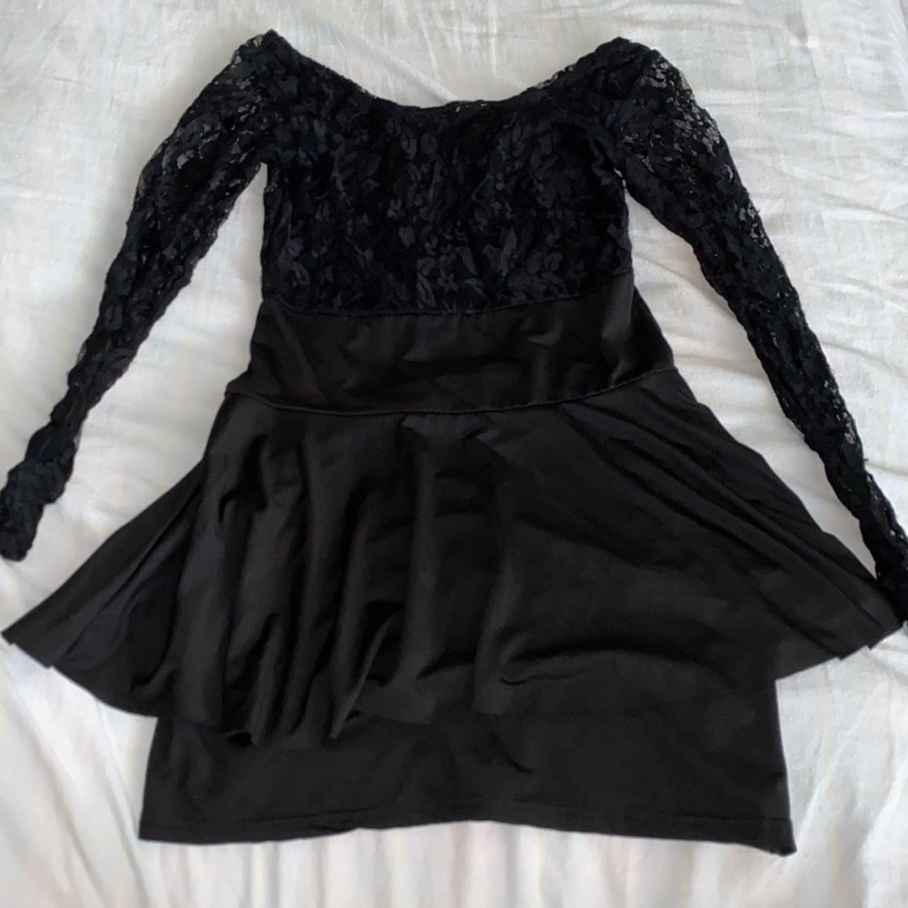 Black lace dress